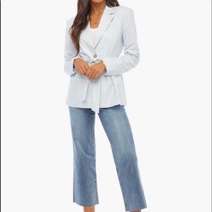 NWT Just Fab Minimalist Blazer Light Blue